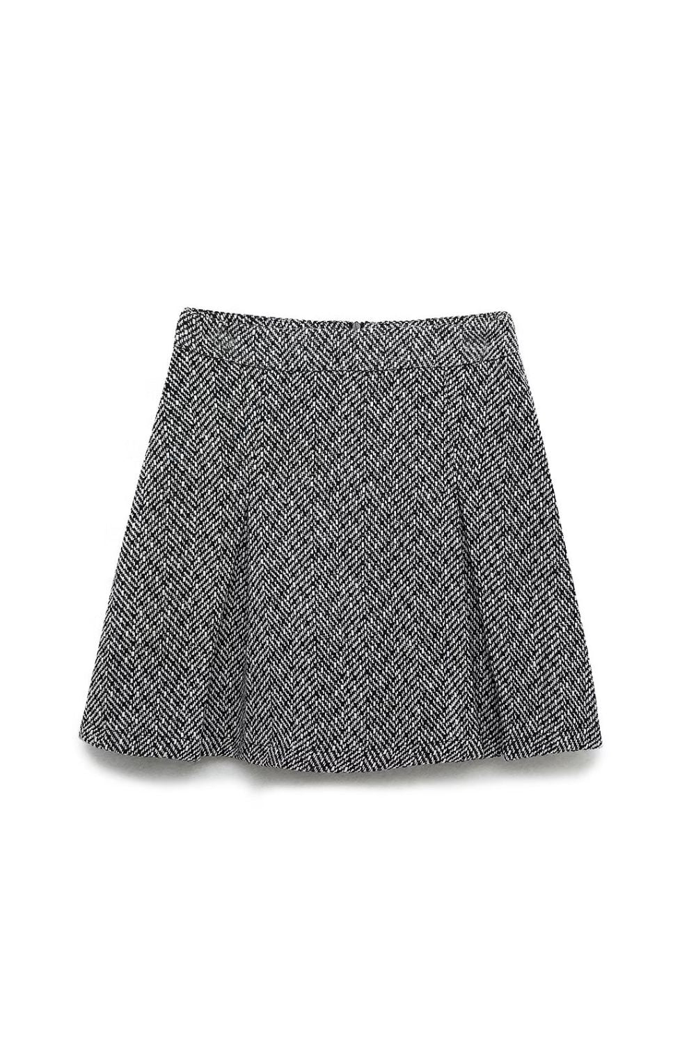 'Charlotte' Herringbone Mini Blazer & Skirt Set (Sold Separately)