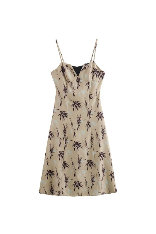 'Holly Chinese-style Color-blocked Sling Dress