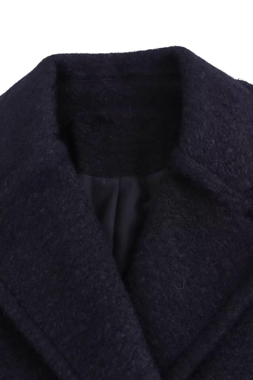 'Dawn' Simplified Beaded Double-Breasted Overcoat