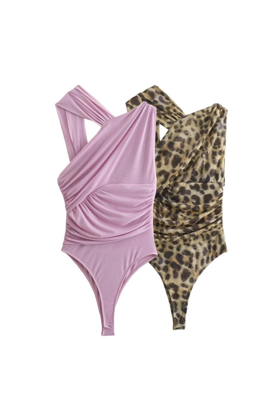 'Millie' Asymmetric Mesh Jumpsuit （2 Colors)