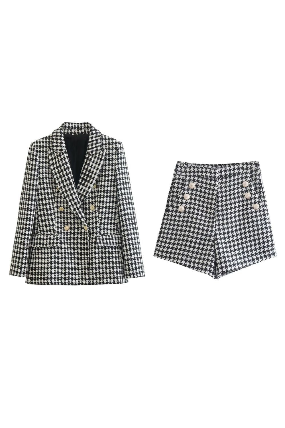'Norah' Double Breasted Suit Jacket & Shorts