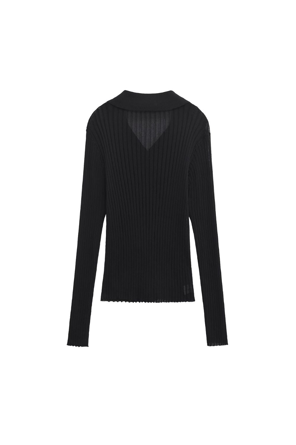 'Scarlett' Ribbed Collar Long Sleeve Knit Cardigan