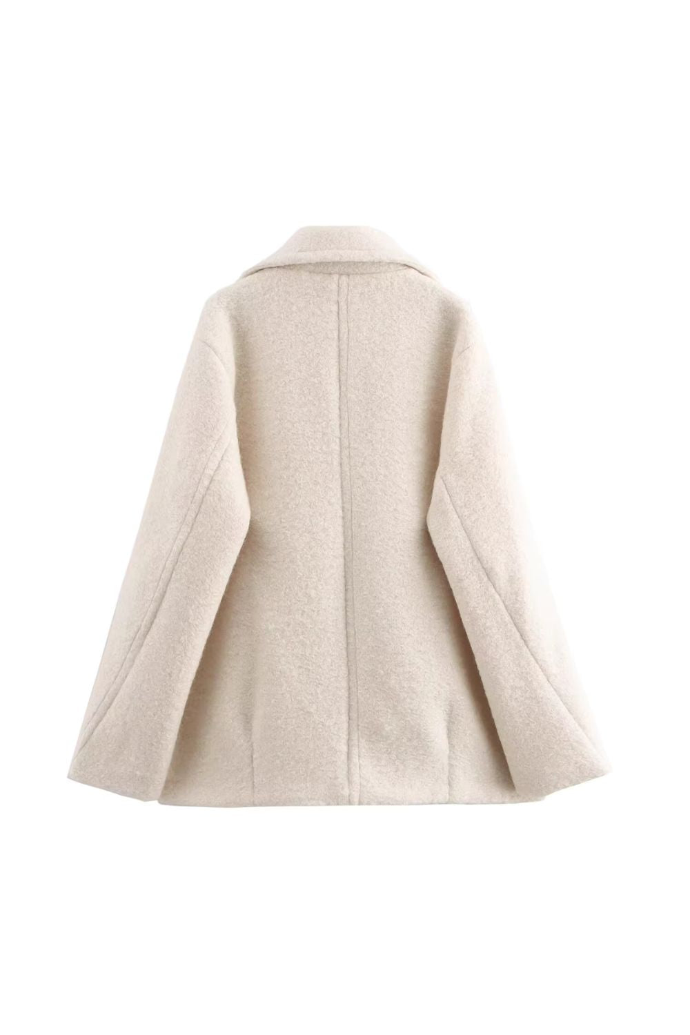 'Dawn' Simplified Beaded Double-Breasted Overcoat