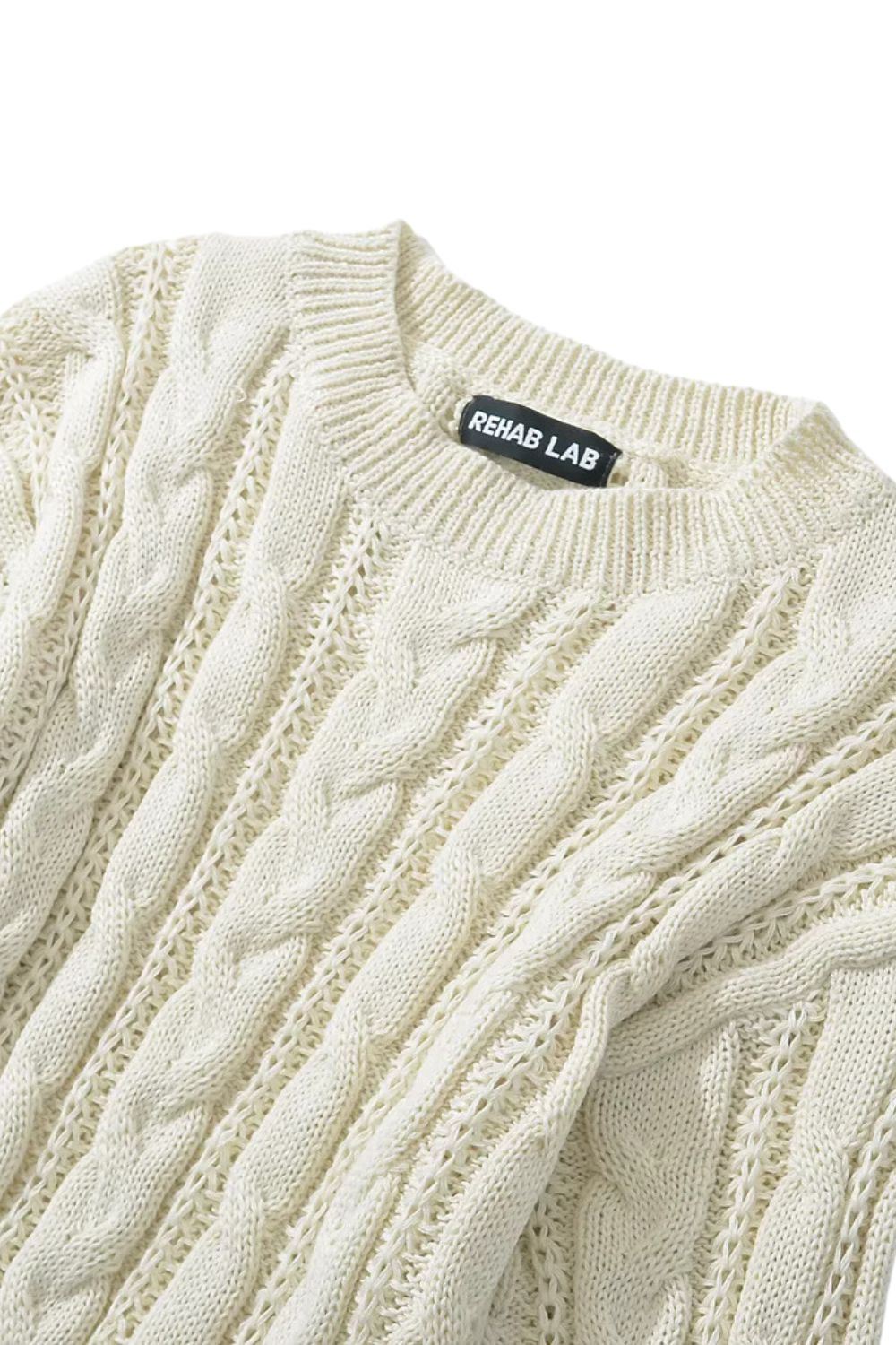 'Willy' Cable Knit Round Neck Pullover Sweater (4 Color)