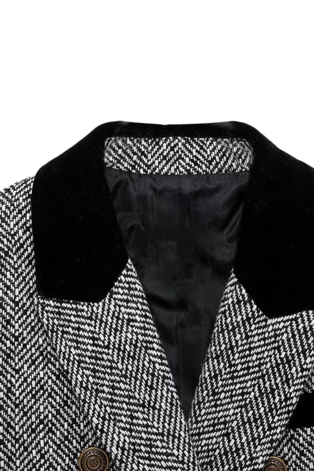 'Charlotte' Herringbone Mini Blazer & Skirt Set (Sold Separately)