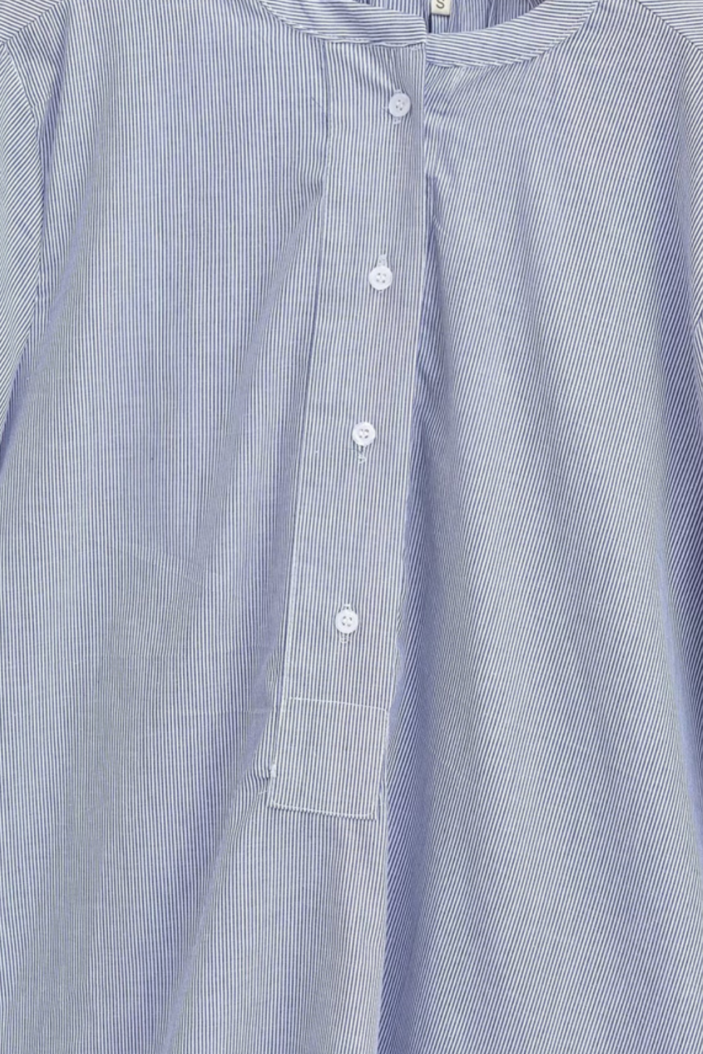 'Isla' Stripe Band Collar Shirt