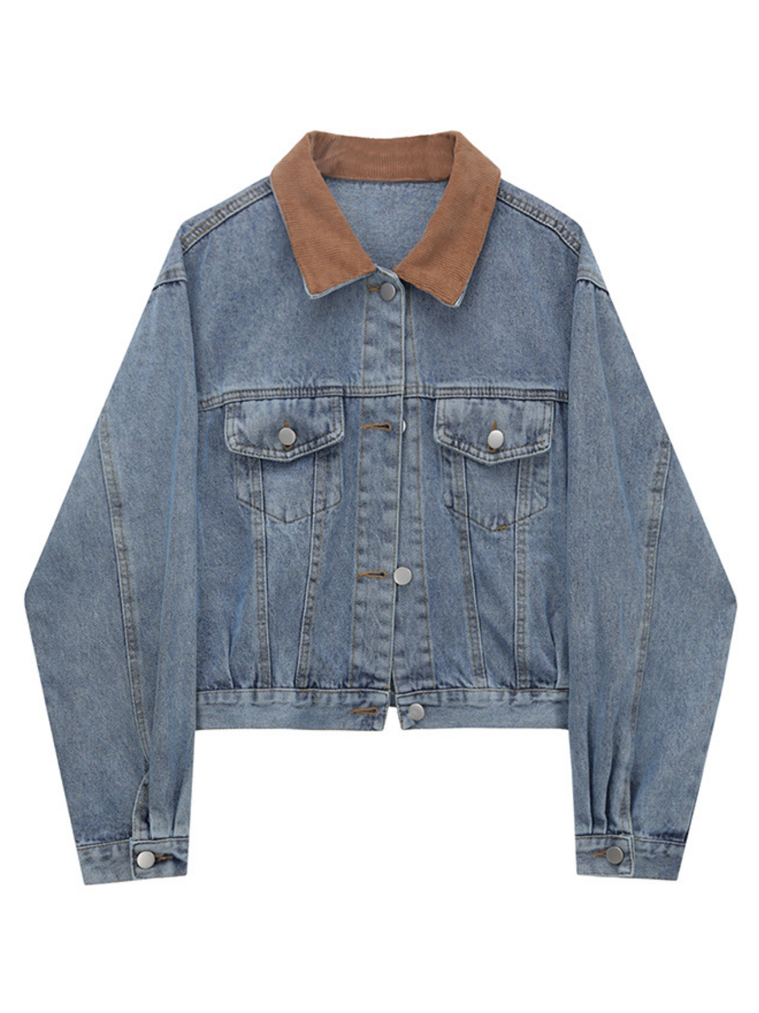 Ebbie Brown Collar Denim Jacket