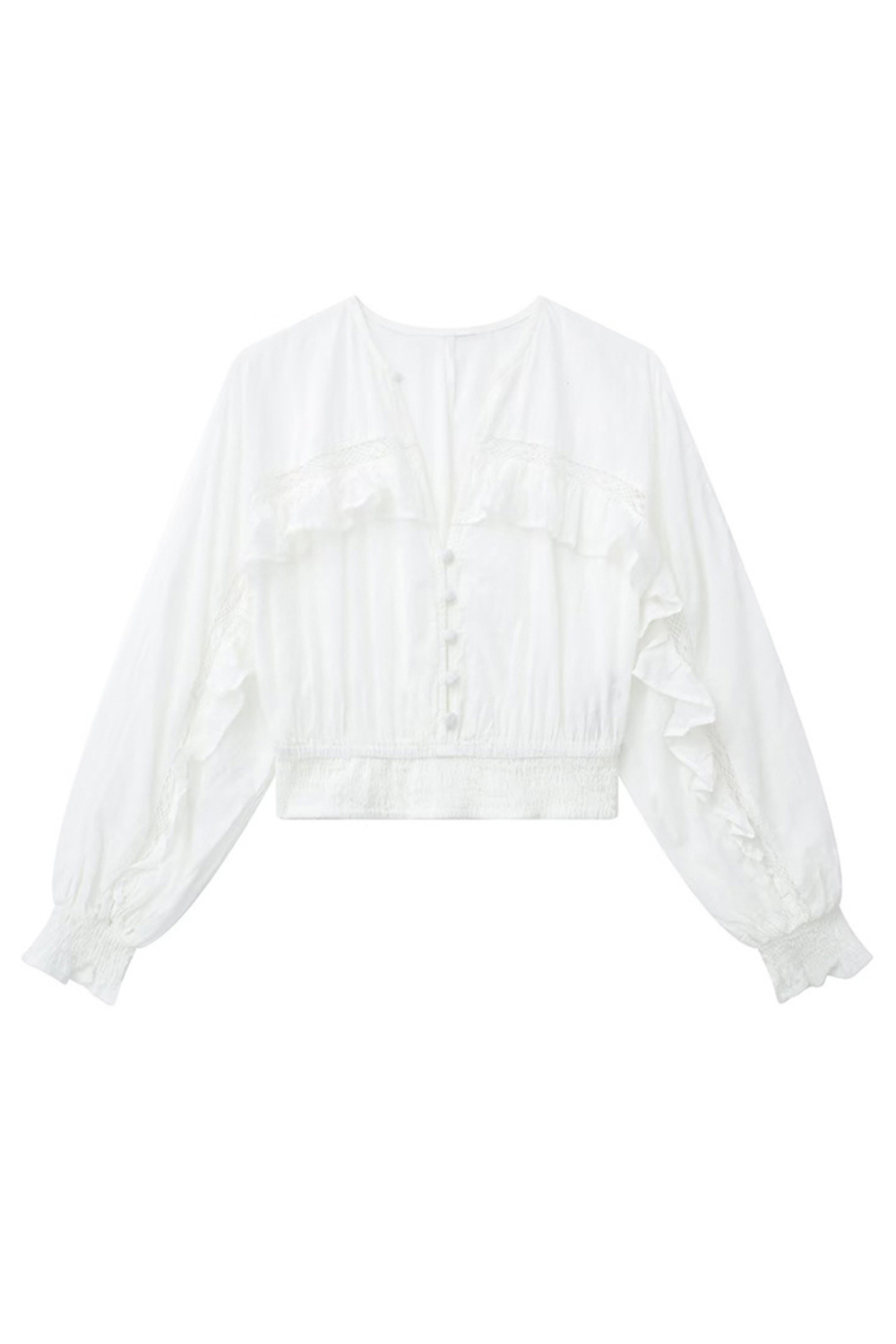 'Maggie' V-Neck Lace Layered Top