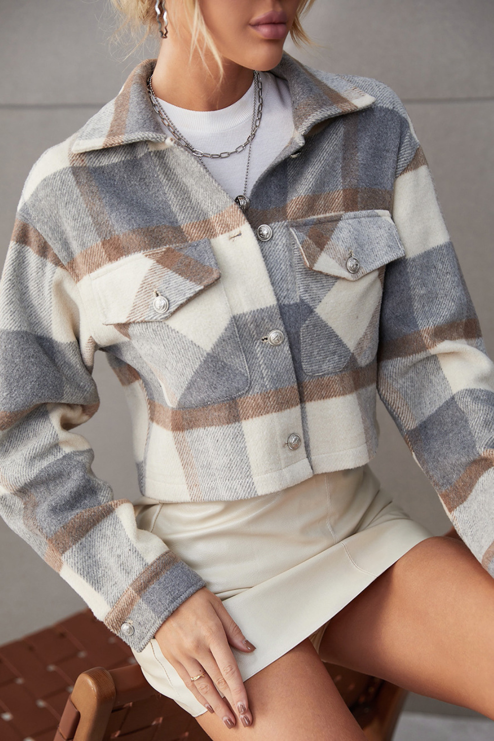 'Sonya' Woolen Shacket Coat