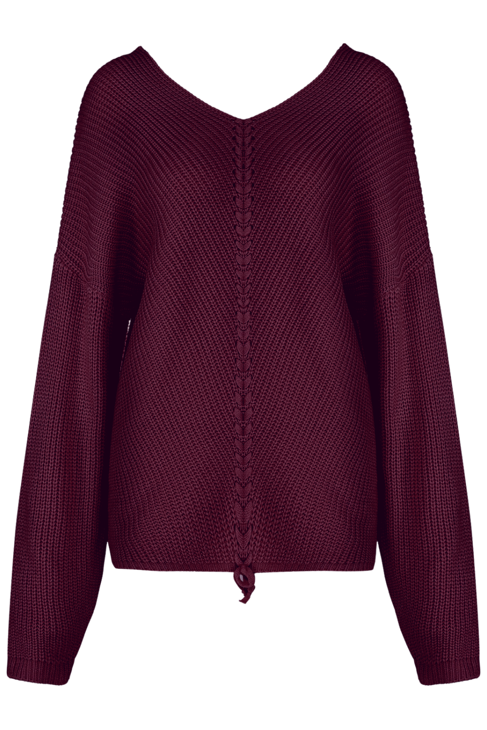 'Kylie' Full Size Loose V-neck Drawstring Knitted Sweaters (6 Colors)