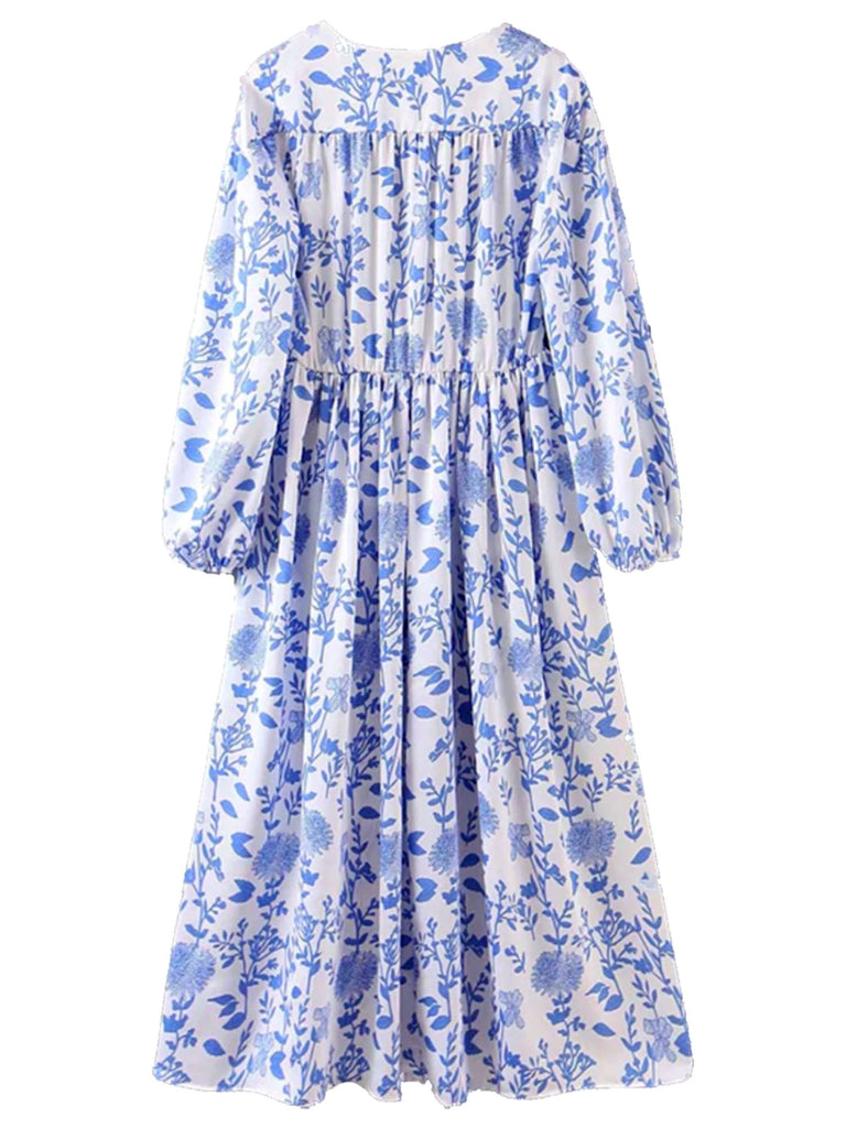 'Paula' V-Neck Floral Print Maxi Dress – Goodnight Macaroon