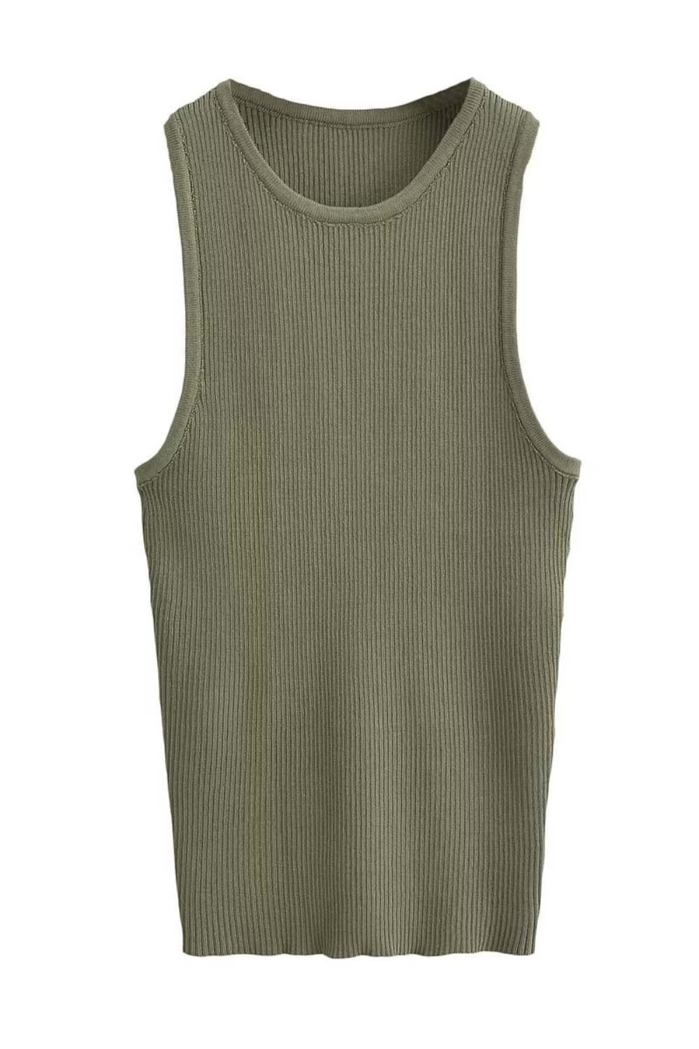 Noelle' Sleeveless Knitted Ribbed Tank Top (2 Colors) – Goodnight Macaroon