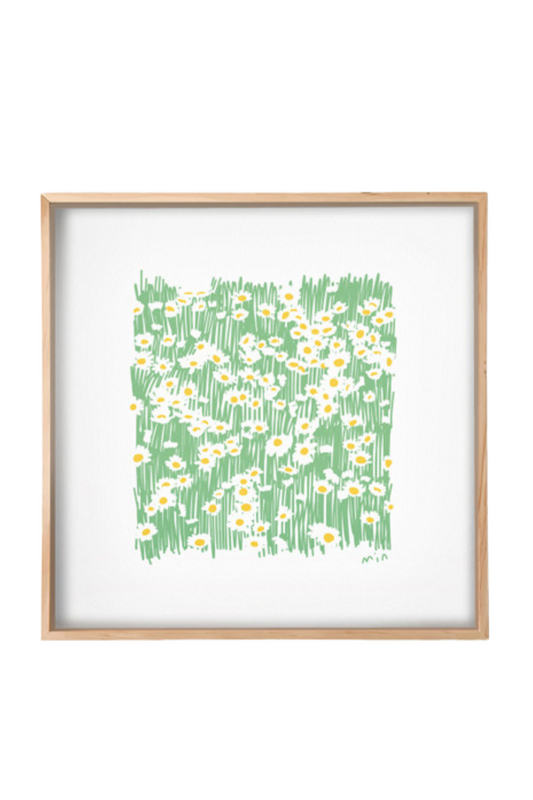 'Juliet' Minimalistic Daisy Painting Decor