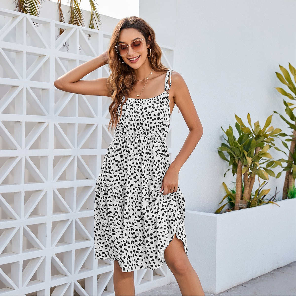 Sleeveless Smocked Dress #157537