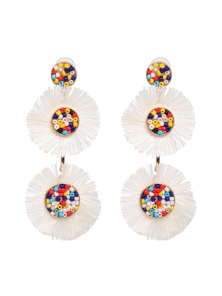 'Tamara' Tassel Bead Drop Earrings (7 Colors) – Goodnight Macaroon