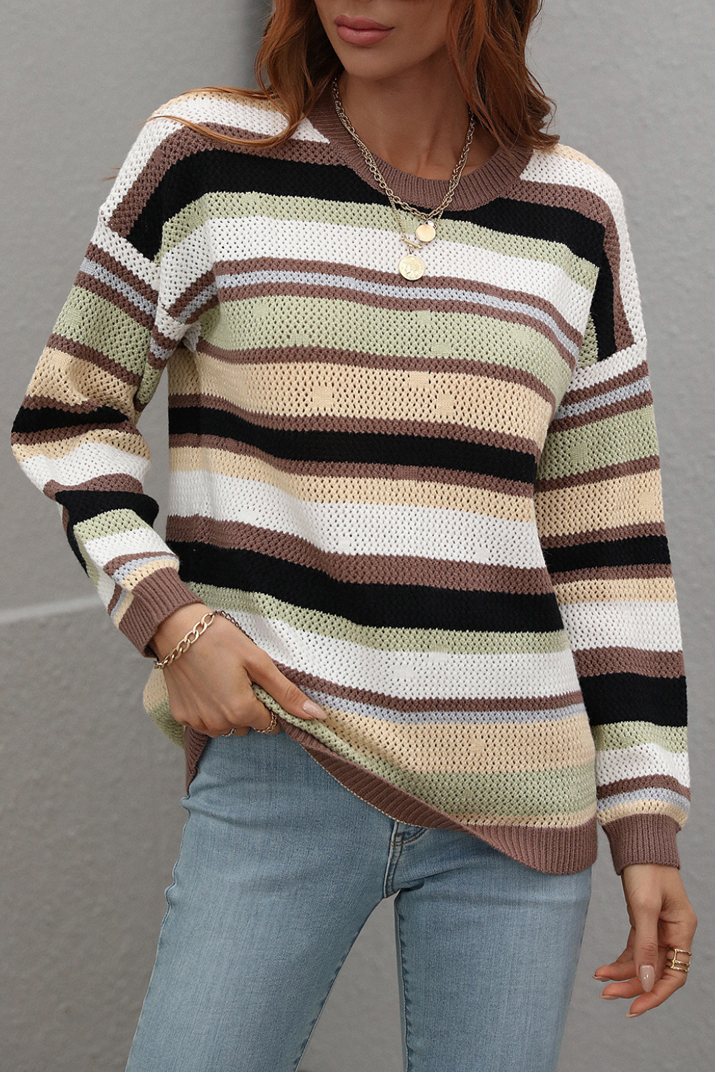 'Reese' Crewneck Color Block Sweater (3 Colors)