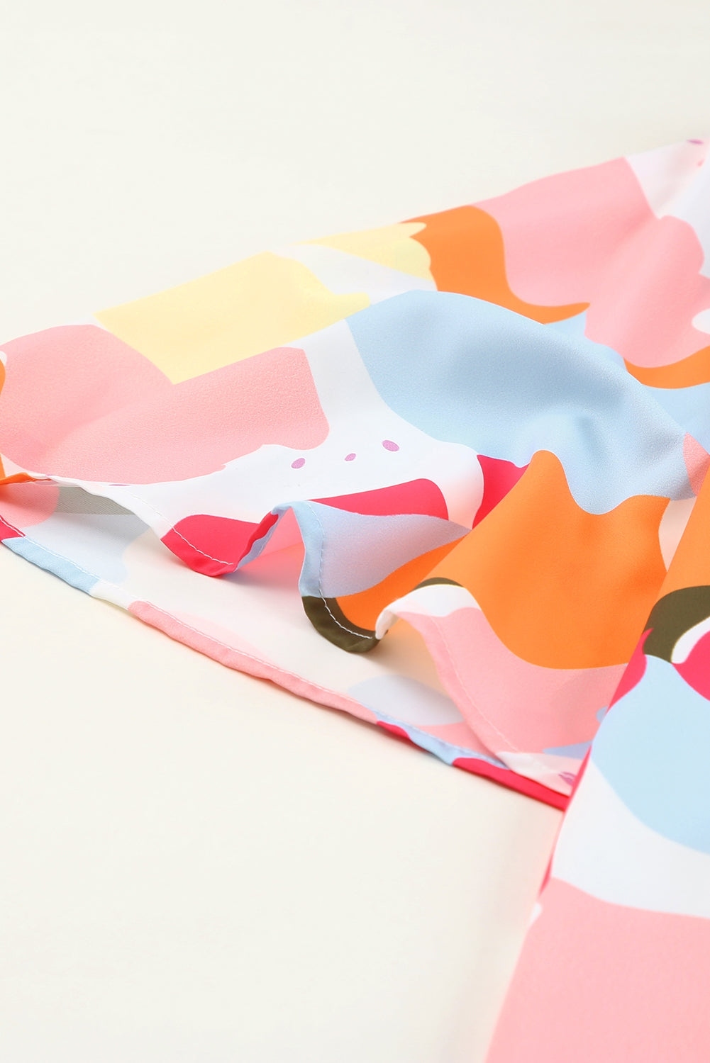 'Alison' Printed Notched Neck Half Sleeve Blouse